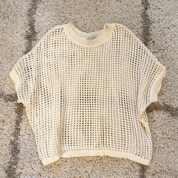 She + Sky Tops - Women’s Waffle Knit Mesh Top
